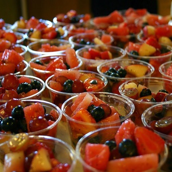 rows of fruit cups