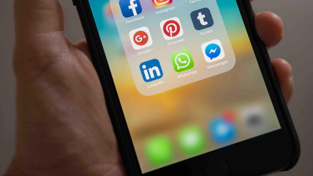 social media apps on phone